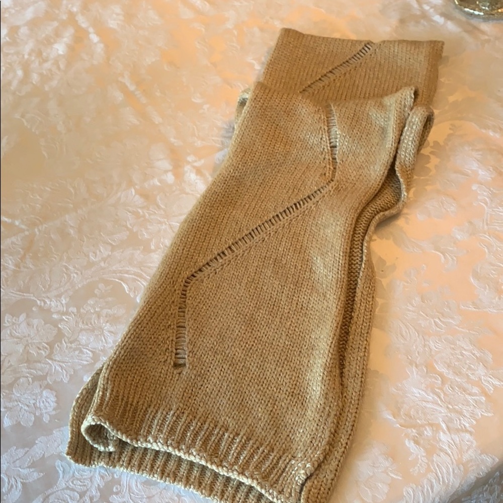 Versus By Versace Tan Knit Scarf